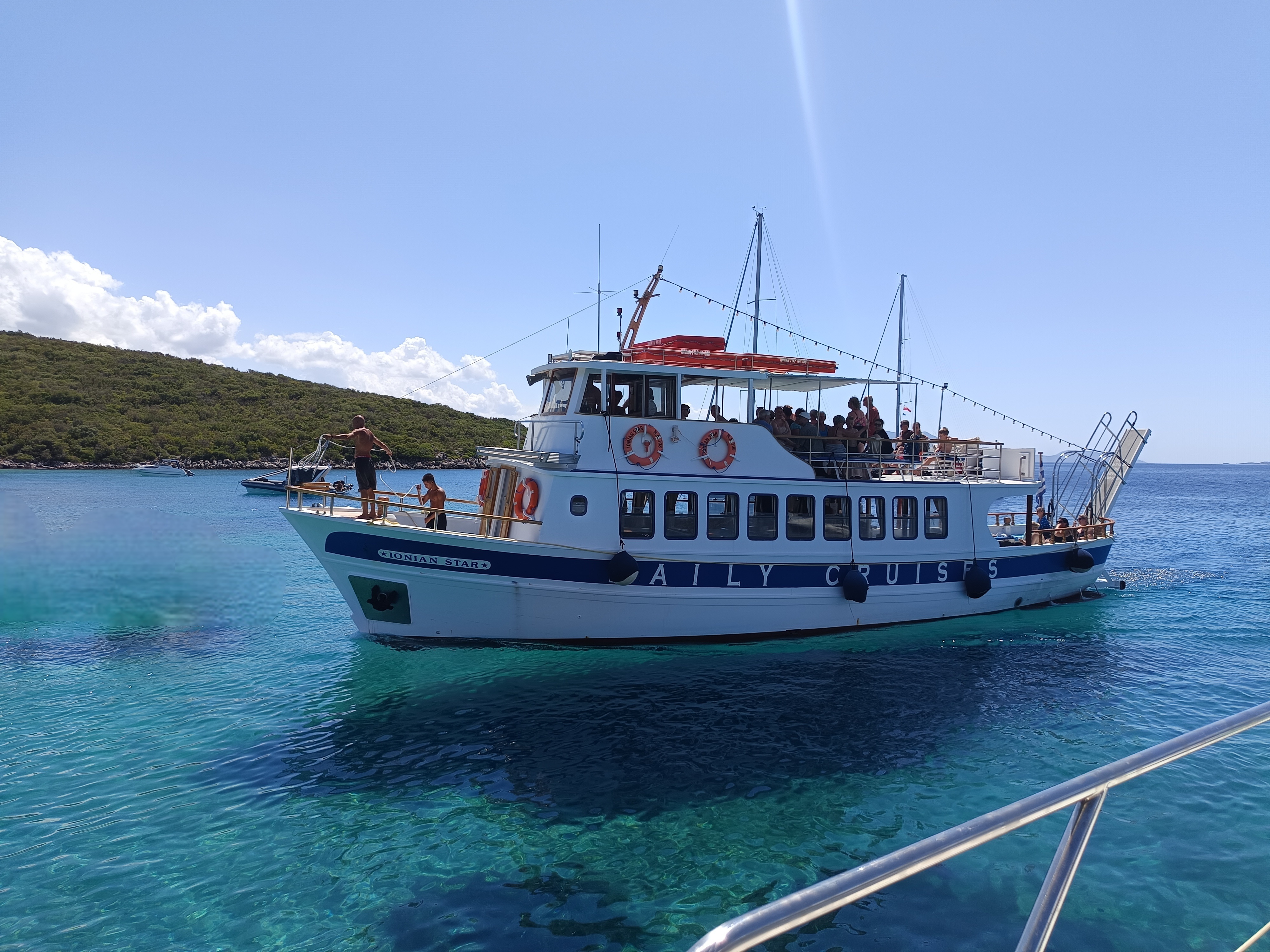 Ionian Star Daily Cruise, Island Hopping , Beach BBQ and visit cave papanikolis , meganisi